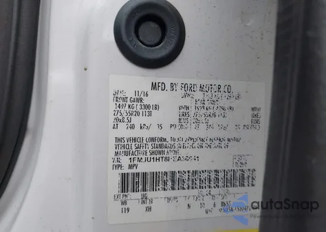 2017 Ford Expedition Xlt from USA, damaged, VIN 1FMJU1HT8HEA36641